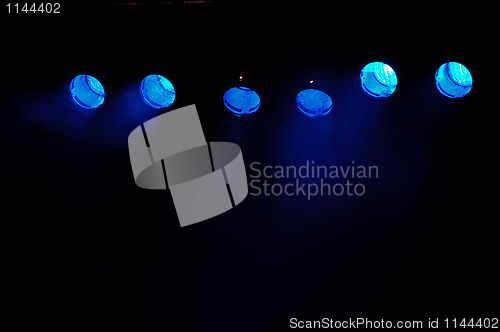 Image of Blue spotlights