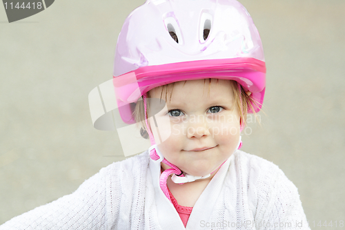 Image of Little girl with helmet