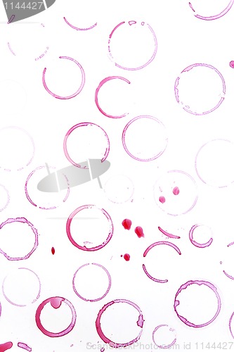 Image of Red wine ring stains, glass marks