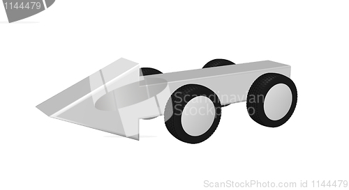 Image of arrow on the road
