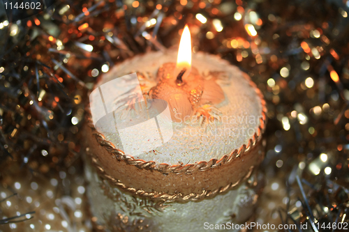 Image of decorated christmas candle