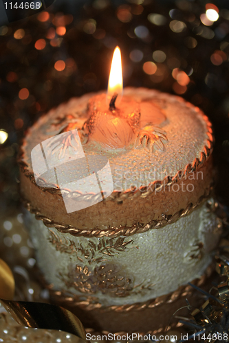 Image of decorated christmas candle