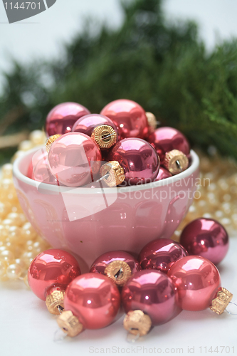 Image of Pink christmas decorations