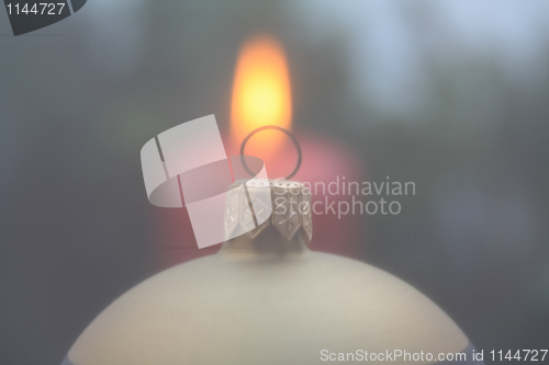 Image of soft focus christmas ornament