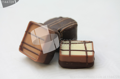 Image of Square chocolate pralines