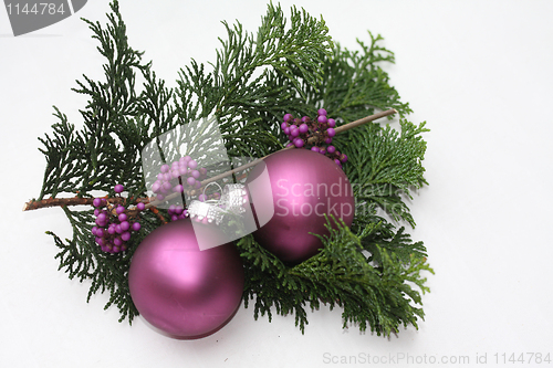 Image of Purple christmas ornaments