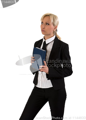 Image of Business woman thinking.