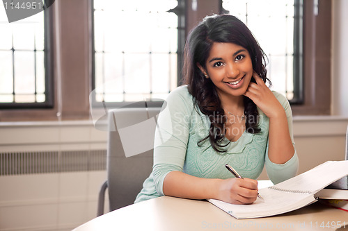 Image of Asian student studying