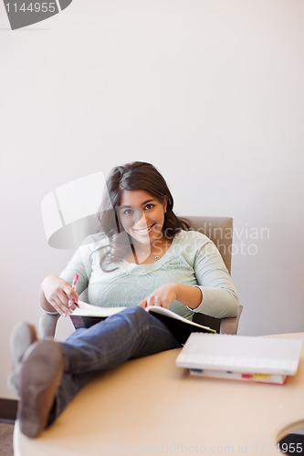 Image of Asian student studying