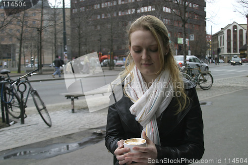 Image of Woman at Espresso Bar