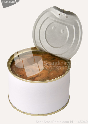 Image of open tin can with fish