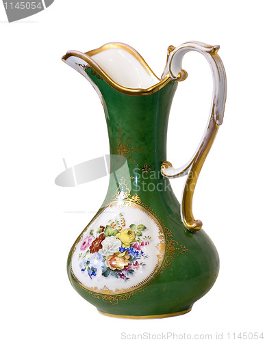 Image of vintage, antique ceramic pitcher