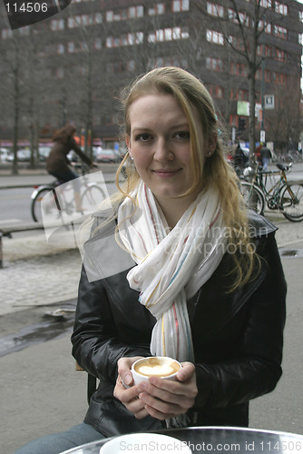 Image of Woman at Espresso Bar