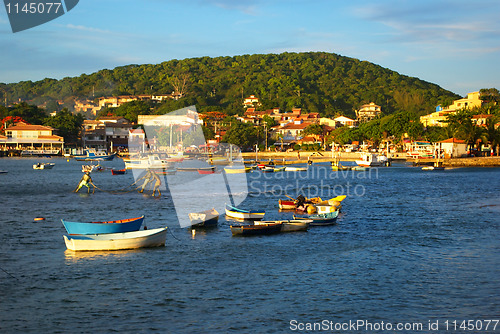 Image of Boats over the sea in Buzios,Rio de janeiro, Brazil