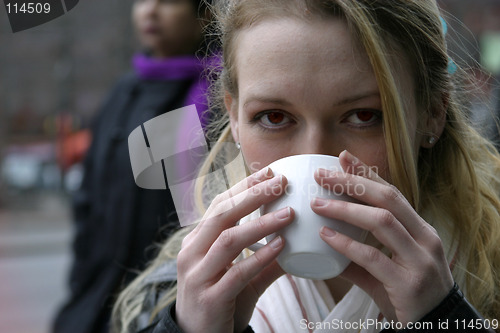 Image of Woman at Espresso Bar