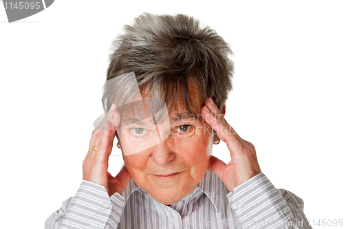 Image of Senior woman with headache