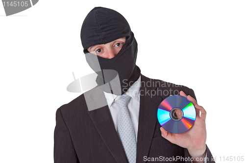 Image of Thief holding a data disk