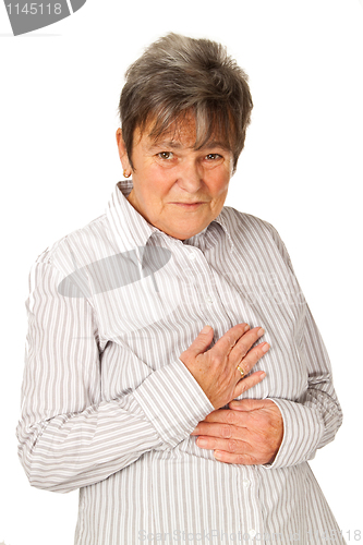 Image of Senior woman feeling unwell