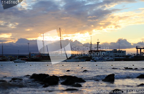 Image of Los Cristianos harbor.