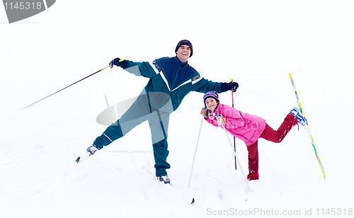 Image of Family Skiing