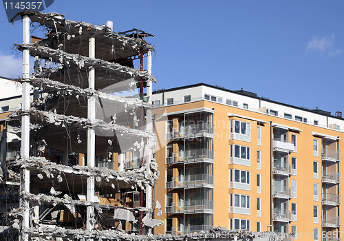 Image of house demolition