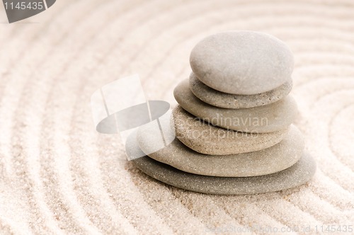 Image of Zen. Stone and sand 