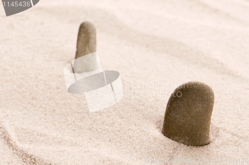 Image of Zen. Stone and sand 