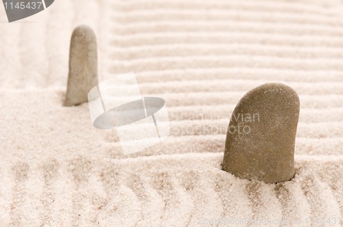 Image of Zen. Stone and sand 