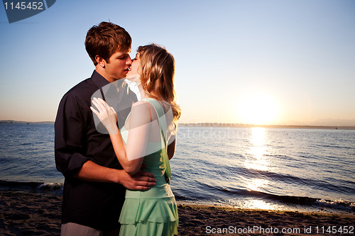 Image of Kissing romantic couple