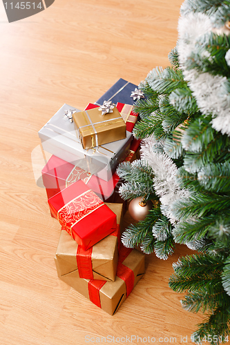 Image of Christmas tree with presents