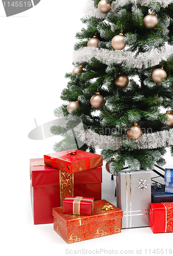 Image of Christmas tree with presents