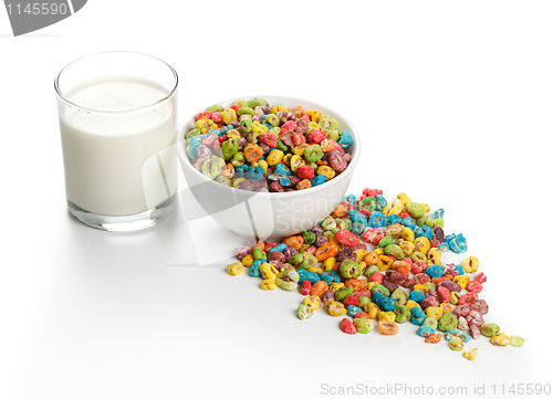 Image of Popped wheat seeds and milk