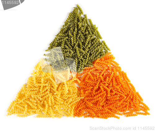 Image of Bunch of naturally colored pasta