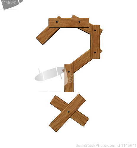 Image of wooden question mark