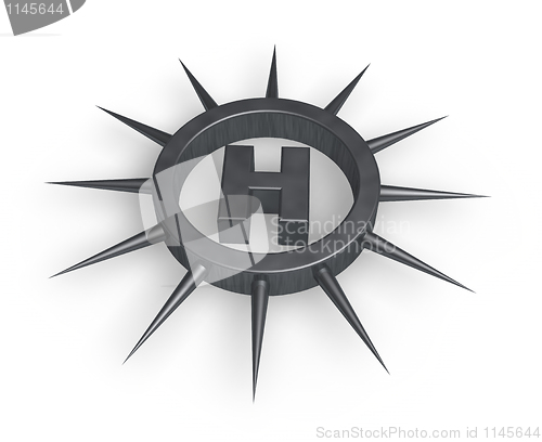 Image of spiky letter h