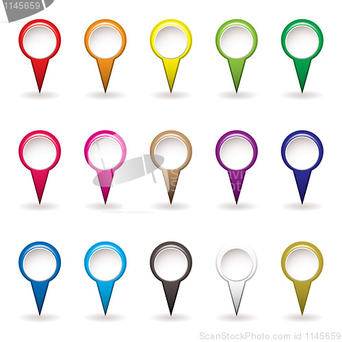 Image of Map pin collection