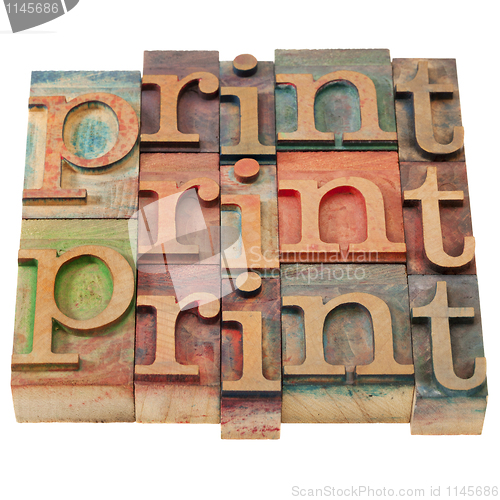 Image of print word abstract