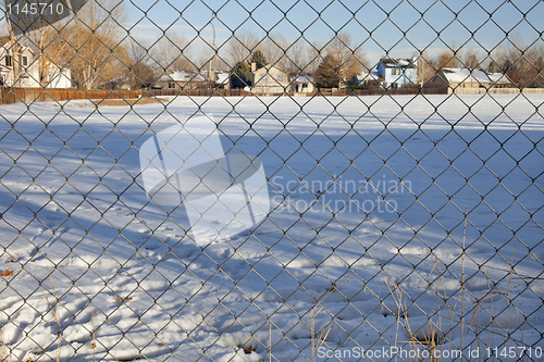 Image of residential neighborhood in winter