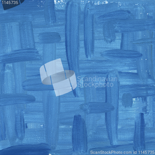 Image of blue abstract painted on canvas