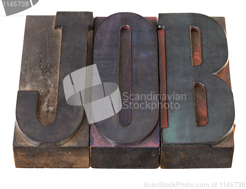 Image of job - word in letterpress type