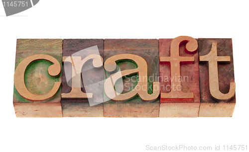 Image of craft in letterpress type