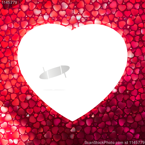 Image of Valentine's card with copy space. EPS 8