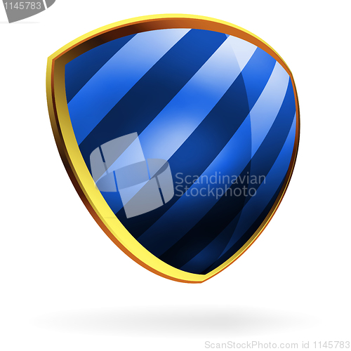 Image of Vector blue shield template item. EPS 8