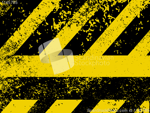 Image of A grungy and worn hazard stripes texture. EPS 8