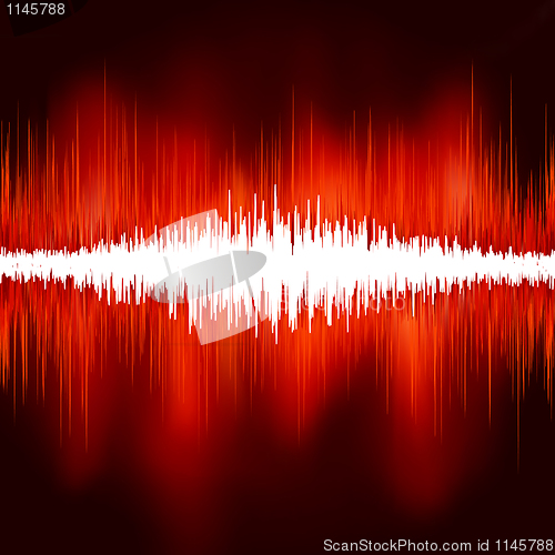 Image of Sound waves on black background. EPS 8