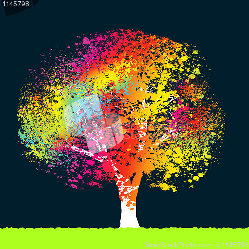 Image of Abstract colorful tree. EPS 8