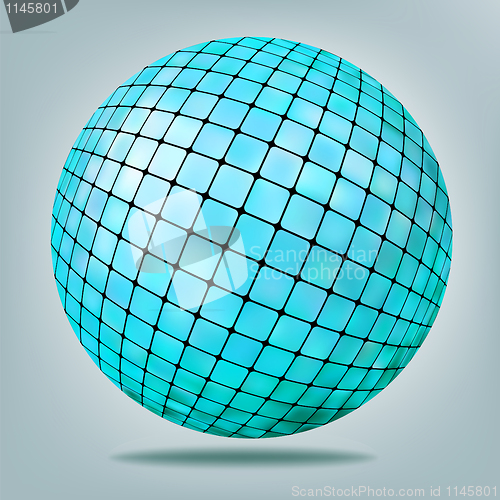 Image of Abstract blue Background with disco ball. EPS 8