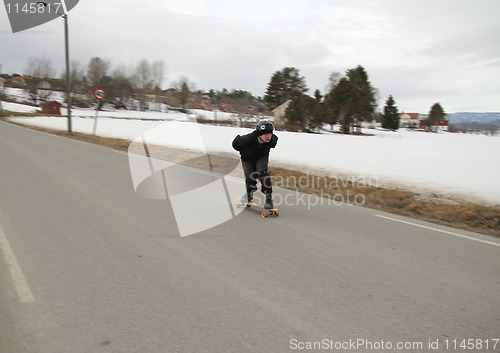 Image of Skateboard in high speed.