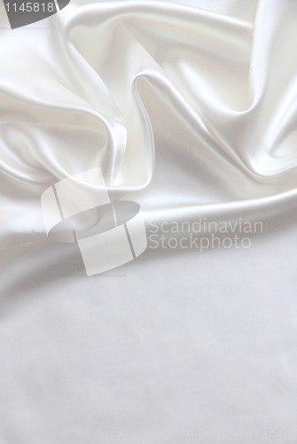 Image of Smooth elegant white silk as wedding background 