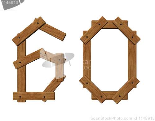 Image of wooden number sixty